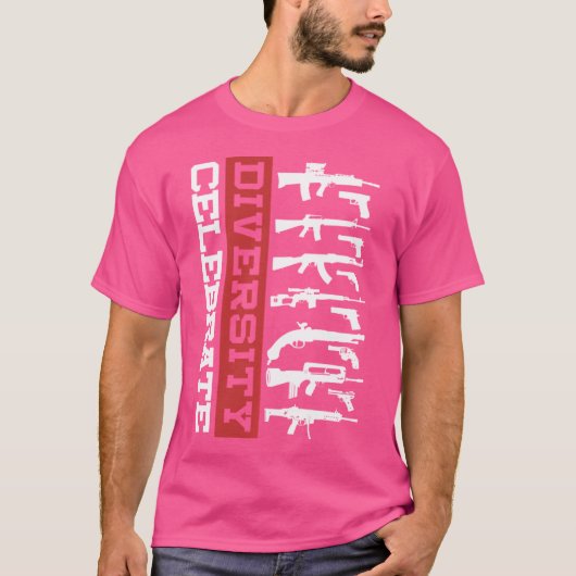 Feiern Diversity Verschiedene Gun Gun Gun Liebhabe T-Shirt (Vorderseite)