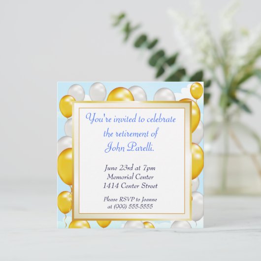 Feiern einer Rente Einladung (Stehend Vorderseite)