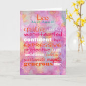 Feiern eines Leo Birthday (Karte) Karte (Gelbe Blume)