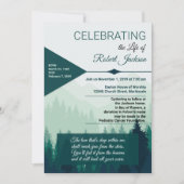 Feiern eines Service für grüne Waldstangen Einladung (Vorderseite)