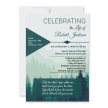 Feiern eines Service für grüne Waldstangen