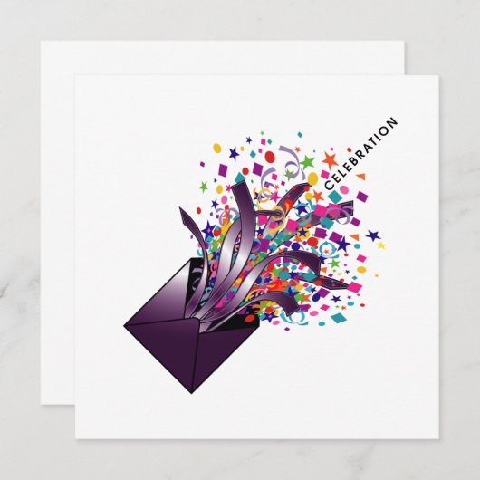 Feiern Einladung (Vorne/Hinten)