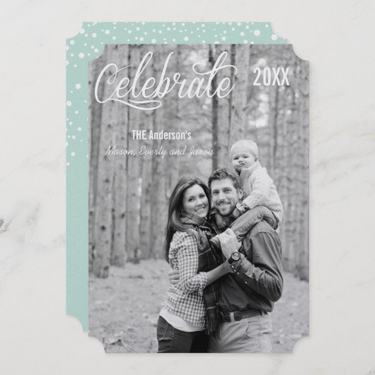 Feiern Einladung (Vorne/Hinten)