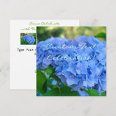FEIERN! Einladungskarten Blue Hydrangea (Vorne/Hinten)