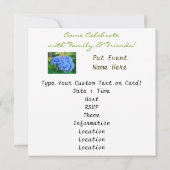 FEIERN! Einladungskarten Blue Hydrangea (Rückseite)