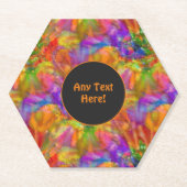 Feiern Fireworks in Bright Paint - Text hinzufügen Untersetzer (Vorderseite)