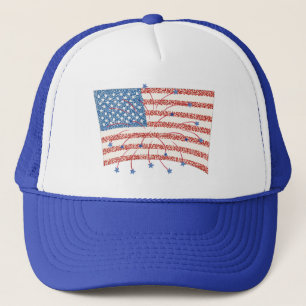 Feiern Fireworks U.S. Flag on Hats Truckerkappe