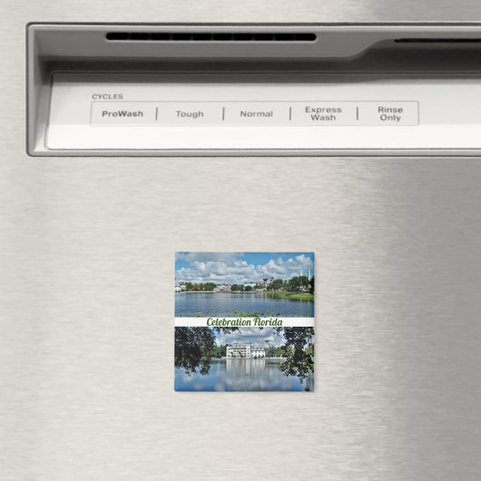 Feiern Florida Square Magnet 2 Fotos (In Situ (Geschirrspüler))