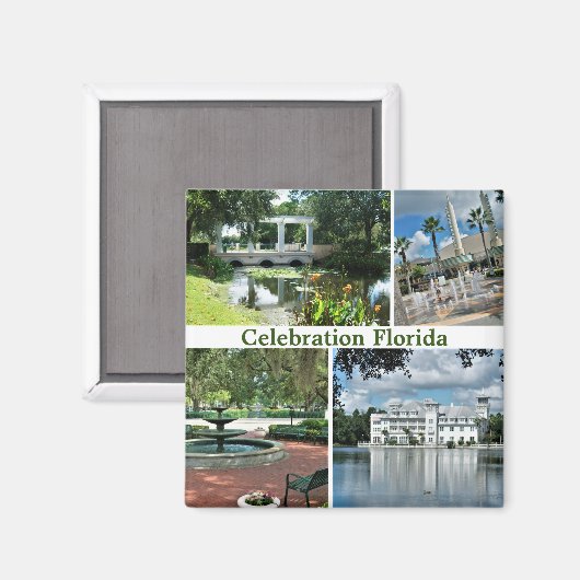 Feiern Florida Square Magnet 4 Bilder (Vorderseite/Rückseite)