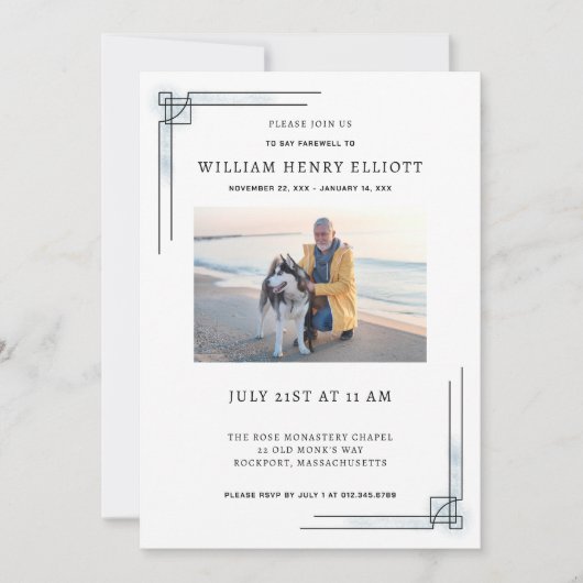 Feiern Foto Abschiedsfeier Einladung (Vorderseite)