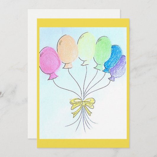 Feiern Geburtstagskarte Einladung (Vorne/Hinten)