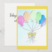 Feiern Geburtstagskarte Einladung (Vorne/Hinten)