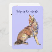 Feiern Geburtstagsparty Howling Coyotes Fun Einladung (Vorne/Hinten)