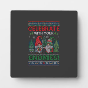 Feiern Gnomies Weihnachten Gnome Bäume Rentiere Fotoplatte