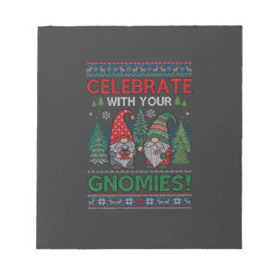 Feiern Gnomies Weihnachten Gnome Bäume Rentiere Notizblock