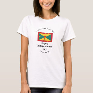 Feiern GRENADA UNABHÄNGIGKEIT Flag Karte WEISS T-Shirt