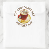 Feiern Heiße Schokolade Tag, 31. Januar Aufkleber (Tasche)