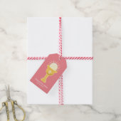 Feiern * Hintergrundfarbe auswählen Geschenkanhänger (Mit Garn)
