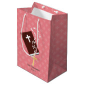 Feiern * Hintergrundfarbe auswählen Mittlere Geschenktüte (Vorderseite Schrägansicht)