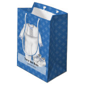 Feiern * Hintergrundfarbe auswählen Mittlere Geschenktüte (Rückseite Schrägansicht)