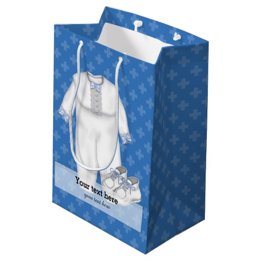 Feiern * Hintergrundfarbe auswählen Mittlere Geschenktüte (Rückseite Schrägansicht)