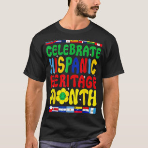 Feiern Hispanic Heritage Monat Latina Power Schnit T-Shirt