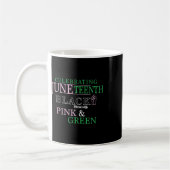 Feiern im 18. Juni 1865 Schwarz gemischt mit Rosa Kaffeetasse (Links)