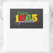 Feiern im 19. Juni: Freiheit seit 1865 Rechteckiger Aufkleber (Tasche)