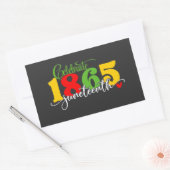 Feiern im 19. Juni: Freiheit seit 1865 Rechteckiger Aufkleber (Umschlag)