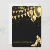 Feiern in Glam 30. Geburtstag Einladung (Rückseite)