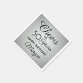 Feiern jedes Jahr Geburtstag Elegante Schwarze Imi Serviette (Ecke)