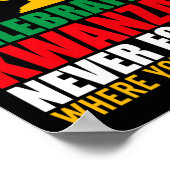 Feiern Kwanzaa nie vergessen, wohin Sie kommen Poster (Ecke)