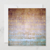 Feiern Live Live Live Golden Music Einladung (Rückseite)