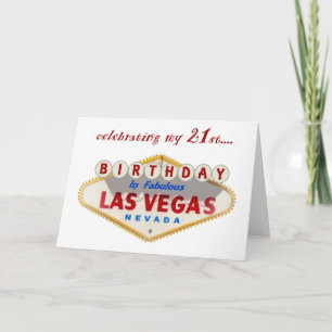 Feiern meines 21. Geburtstages in Las Vegas-Karte Karte