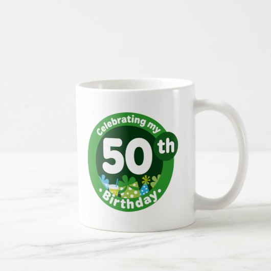 Feiern meines 50. Geburtstages Kaffeetasse (Rechts)