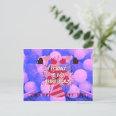 Feiern meines glücklichen Geburtstagssegens Postkarte (Stehend Vorderseite)