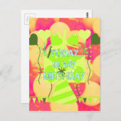 Feiern meines glücklichen Geburtstagssegens Postkarte (Vorne/Hinten)