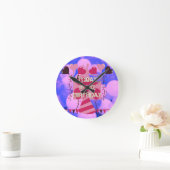 Feiern meines glücklichen Geburtstagssegens Runde Wanduhr (Zuhause)