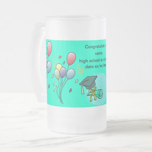 Feiern mit den Balloons - Mattglas Bierglas (Vorderseite Links)