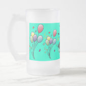Feiern mit den Balloons - Mattglas Bierglas (Links)