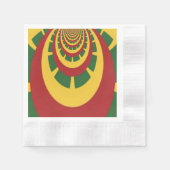 Feiern mit den Farben Rot Golden Green Serviette (Vorderseite)