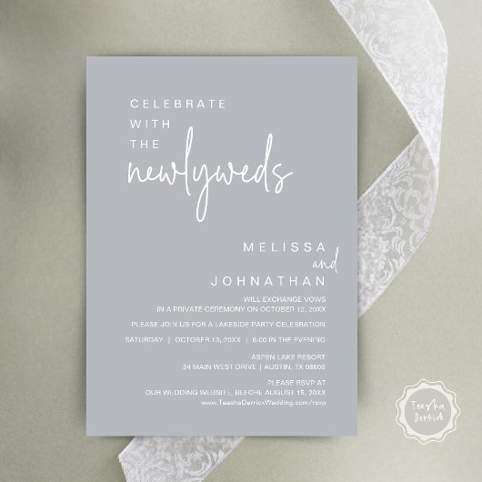 Feiern mit den Neugeborenen, Hochzeitsfeier Einladung