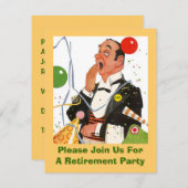 Feiern mit der Party Einladung für die Rückgabe vo (Vorne/Hinten)