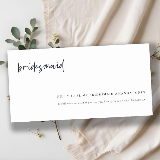 Feiern mit der US-Kalligrafie Bridesmaid Einladung