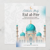 Feiern mit Elegance: Weiß und Grün Minimalistisch Feiertagskarte (Vorne/Hinten)