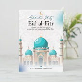 Feiern mit Elegance: Weiß und Grün Minimalistisch Feiertagskarte (Stehend Vorderseite)