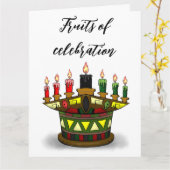 Feiern mit frischem Obst Karte (Gelbe Blume)