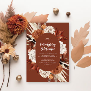 Feiern mit Herbstlauben Einladung