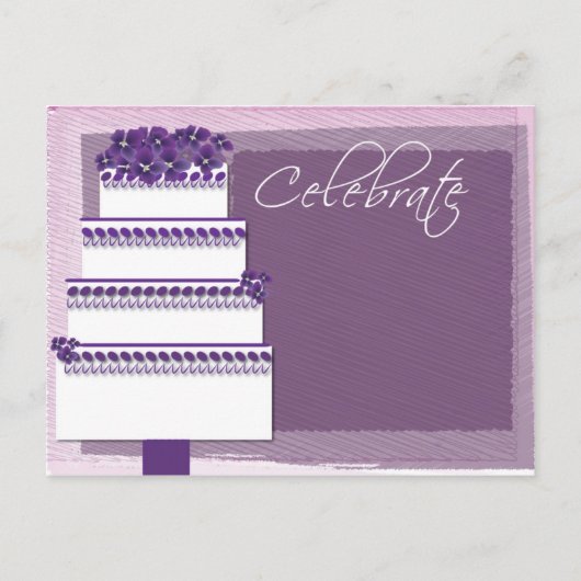 Feiern - mit Kuchen! Postkarte (Vorderseite)