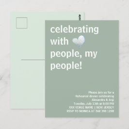 Feiern mit Menschen meine Leute Probe Abendessen Postkarte